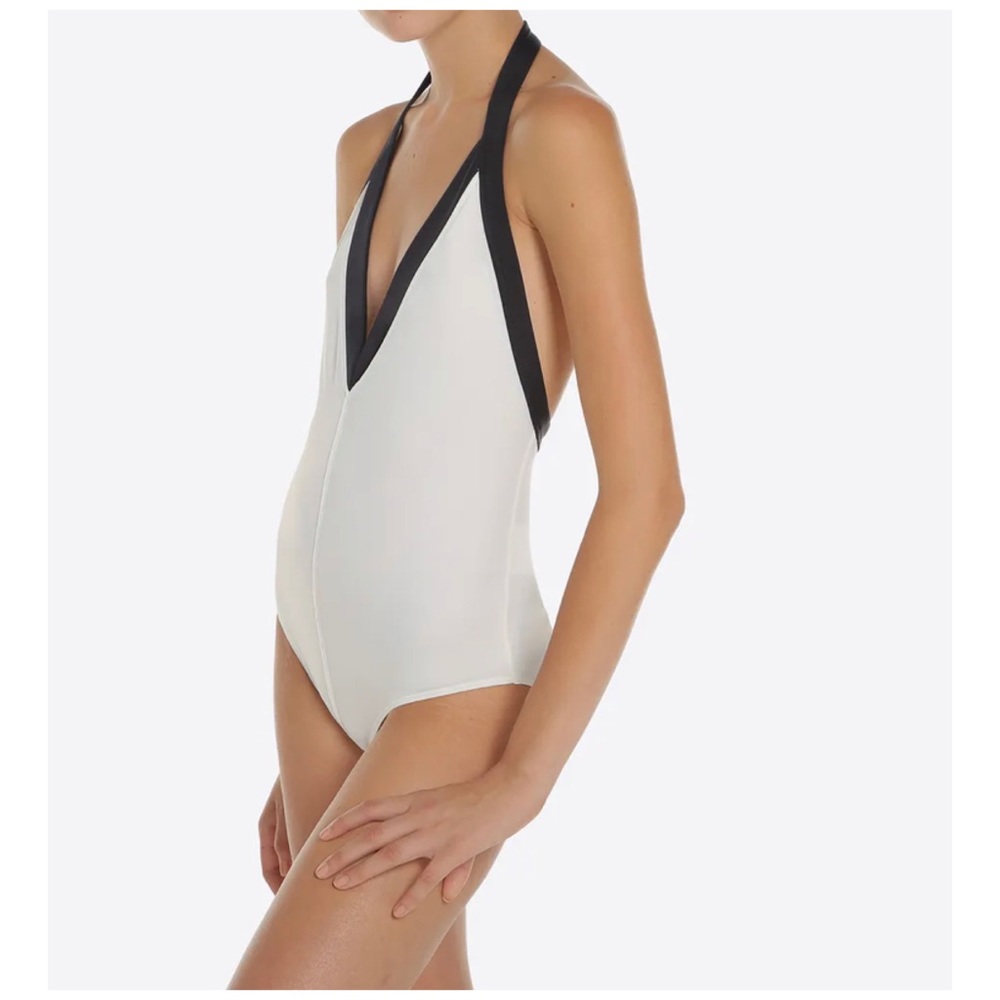 NWOT Valentino Two Tone Plunge One-Piece Swimsuit - Picture 3 of 16